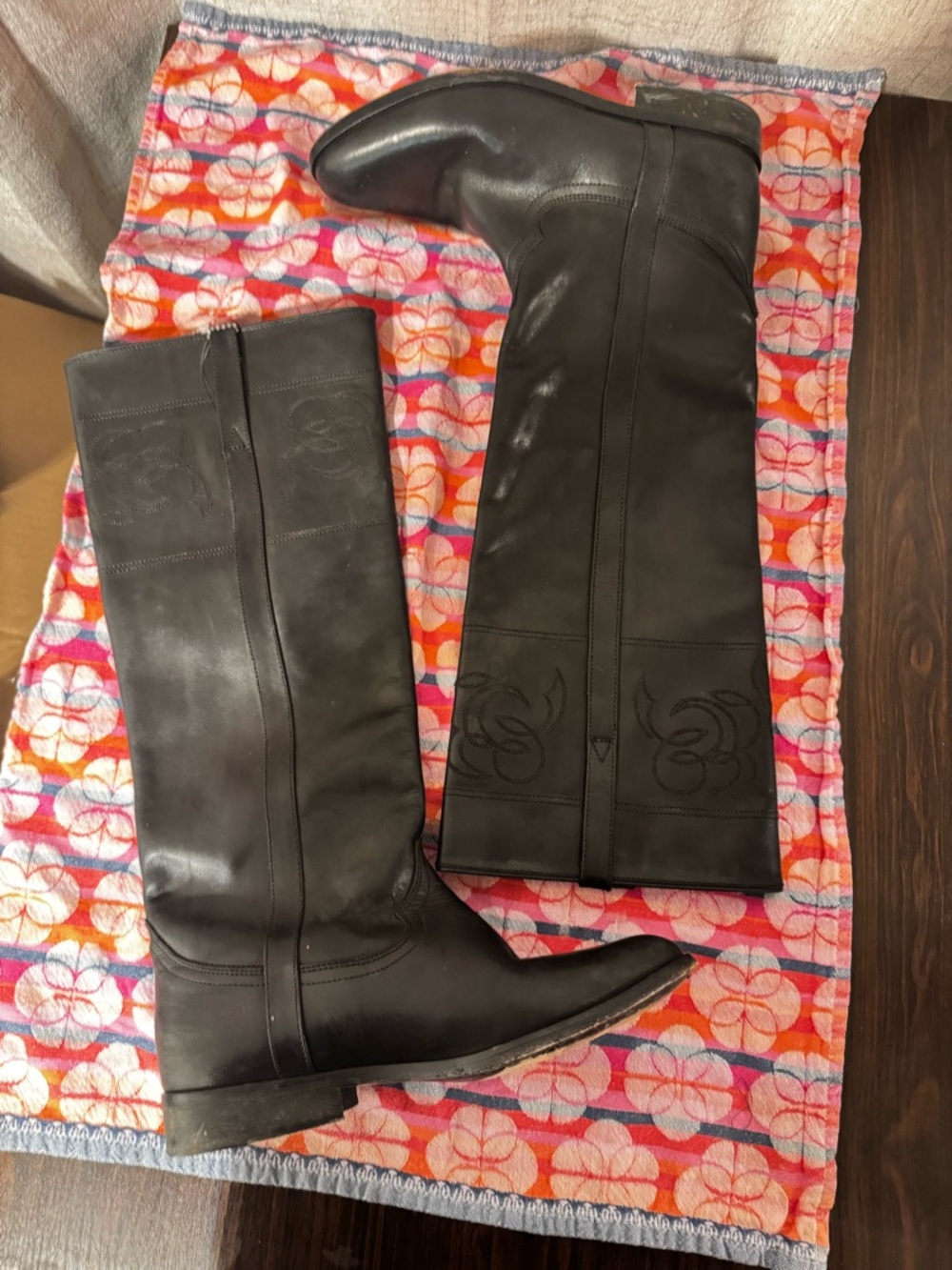 Golden goose black leather tall riding boots 36 / 6 - Picture 11 of 12
